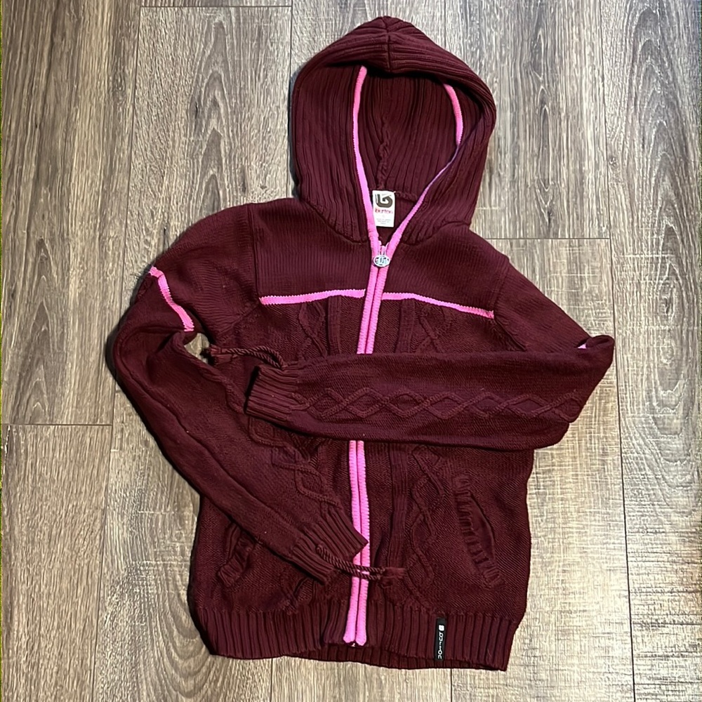 Burton size small hooded sweatshirt